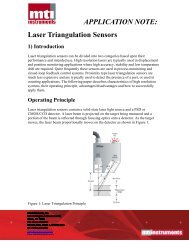 APPLICATION NOTE: Laser Triangulation Sensors - MTI Instruments ...