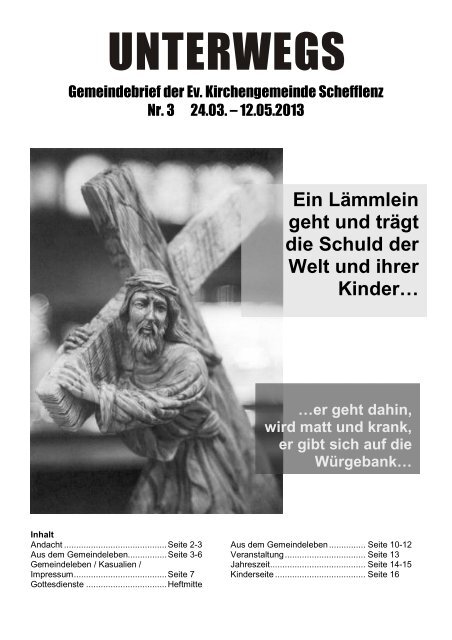 Gemeindebrief 3-2013 - Ev. Kirchengemeinde Schefflenz
