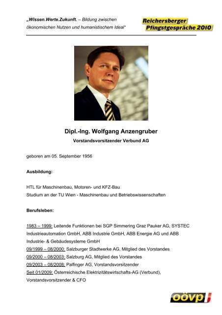 Dipl.-Ing. Wolfgang Anzengruber