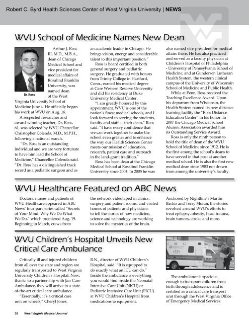 September/October - West Virginia State Medical Association