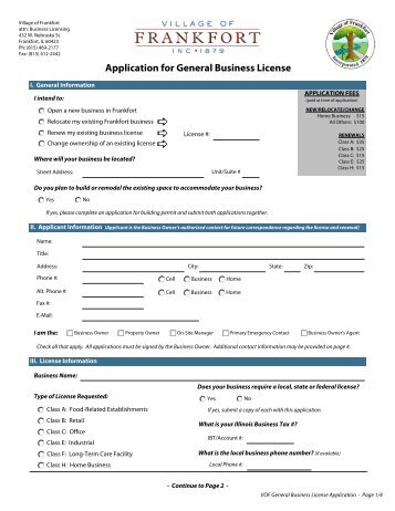 business licenses