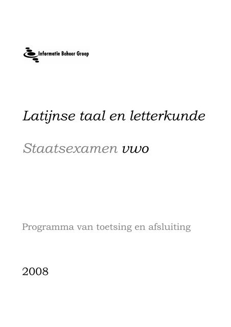 2008, pta staatsexamen Latijn - Stilus