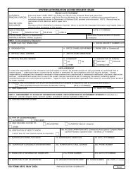 DD Form 2875, System Authorization Access Request (SAAR), May ...