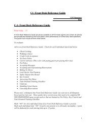 Front Desk Reference Guide - Island Hospitality Management