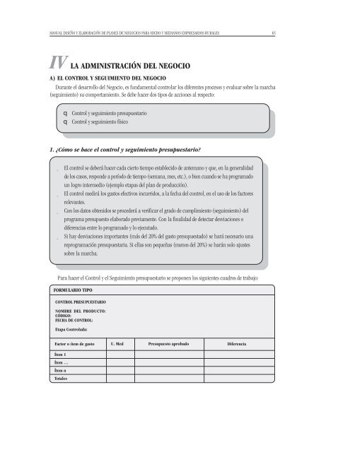 Manual DiseÃ±o y ElaboraciÃ³n de Planes de Negocios para Micro y ...