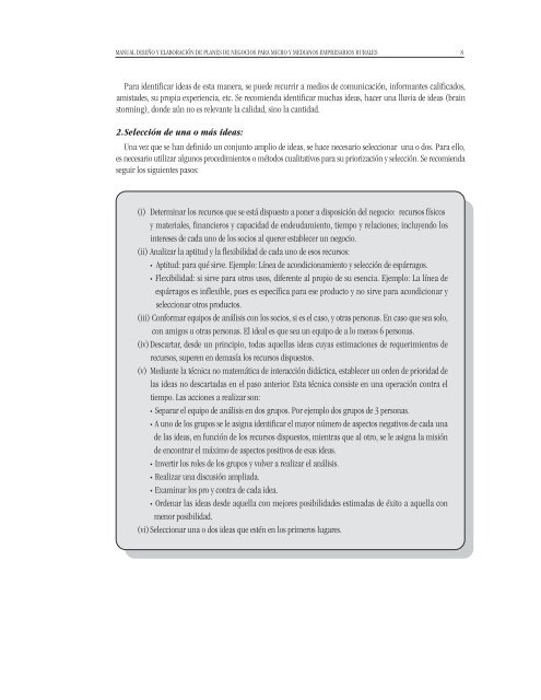 Manual DiseÃ±o y ElaboraciÃ³n de Planes de Negocios para Micro y ...