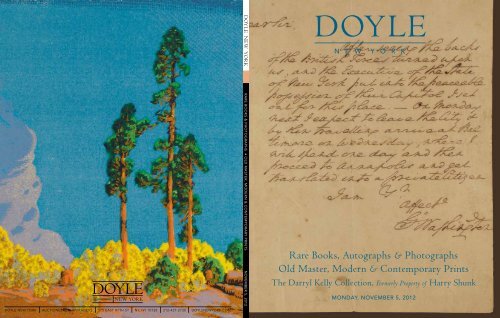 Rare Books, Autographs & Photographs Old ... - Doyle New York