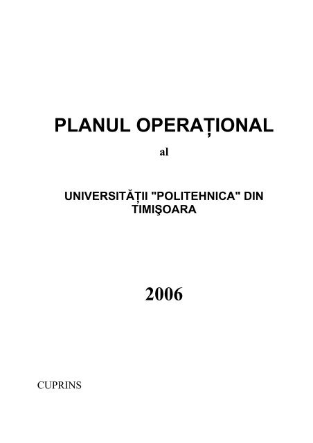 2006 - Universitatea ``Politehnica`` din Timisoara
