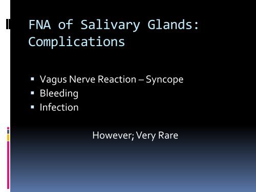 FNA of Salivary glands a practical approach for Sudan