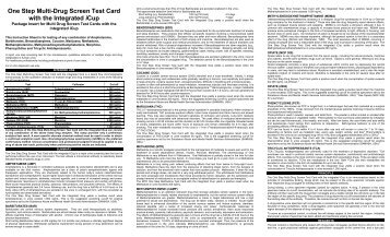 One Step Multi-Drug Screen Test Card with the Integrated iCup