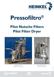 Pressofiltro Pilot filter dryer - HEINKEL Drying & Separation Group