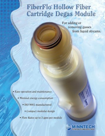 FiberFlo Hollow Fiber Cartridge Degassing System - Liquidyne