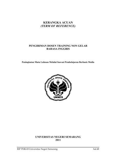 term of reference - Jurusan Matematika UNNES