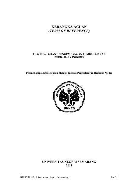term of reference - Jurusan Matematika UNNES