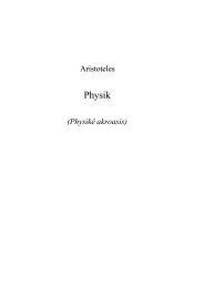 Aristoteles - Physik