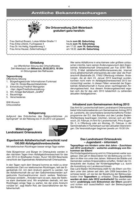 Mitteilungsblatt kw 07-2013.pdf - Zell-Weierbach