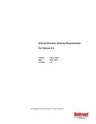 Entrust Directory Schema Requirements for Entrust 6.0