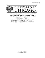 CHICAGO - University of Chicago Department of Economics