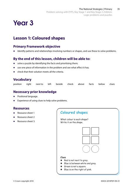 Problem solving with EYFS, Key Stage 1 and Key Stage 2 children ...