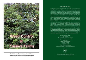 Weed Control in Cassava Farms Weed Control in Cassava ... - IITA