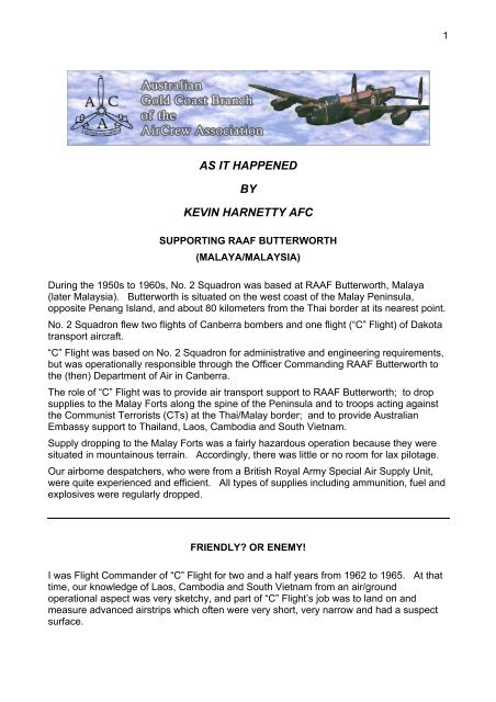 Supporting Raaf Butterworth Royal Australian Air Force