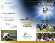 Lancer Elite I.D. Clinic CBU Women's Soccer - California Baptist ...