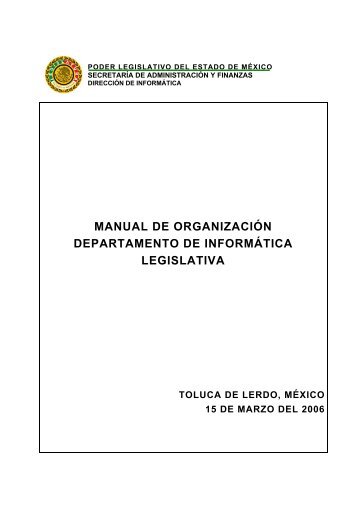 manual de organización departamento de informática legislativa