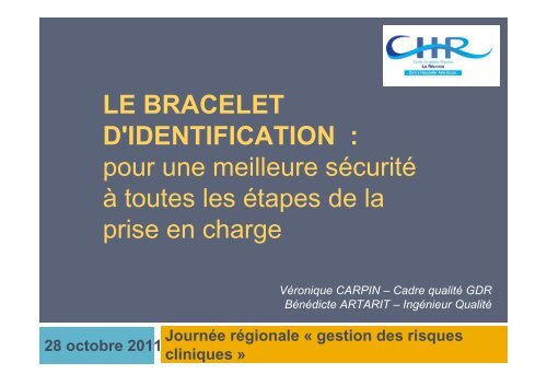 Le bracelet d'identification - ARS OcÃ©an Indien