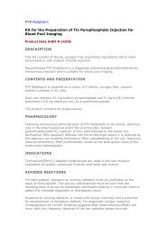 PYP Radpharm Kit for the Preparation of Tin Pyrophosphate ...