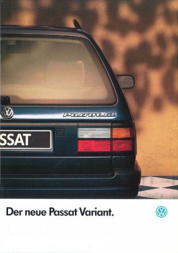 Page 1 Der neue Passat Variant. @E Page 2 Der Passat Variant GL ...