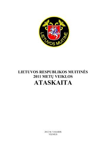 ParsisiÃ…Â³sti 2011 m. veiklos ataskaitÃ„Â…. - Lietuvos Respublikos muitinÃ„Â—