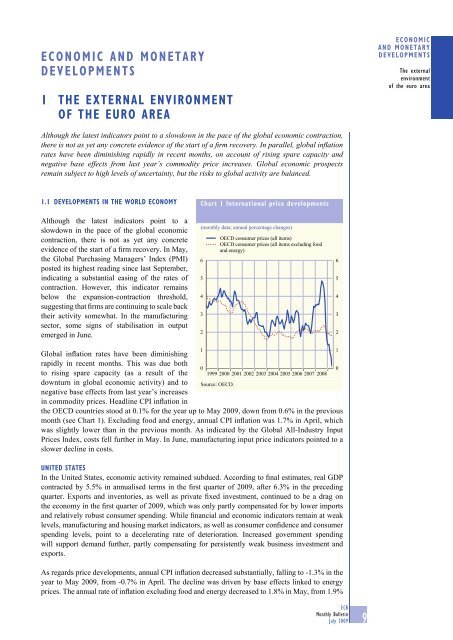 Monthly Bulletin July 2009 - Banque de France