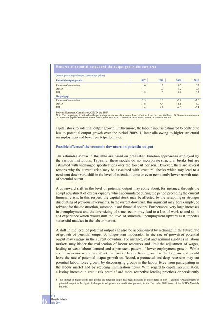 Monthly Bulletin July 2009 - Banque de France