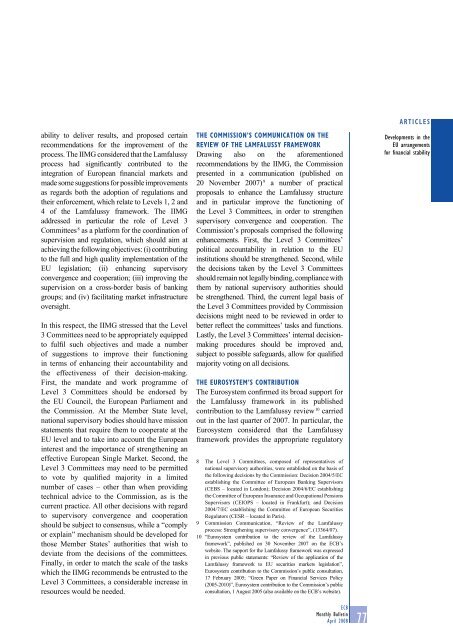 Monthly Bulletin April 2008 - European Central Bank - Europa