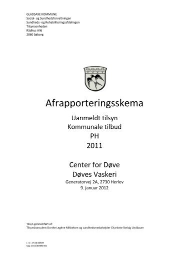 Afrapporteringsskema - Center for dÃ¸ve