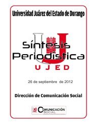 26 de septiembre de 2012 - ujed comunicacion