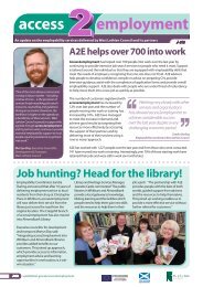 West Lothian Access2Employment newsletter - Employability in ...
