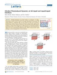 Ultrafast Photoinduced Dynamics at Air/Liquid and Liquid/Liquid ...