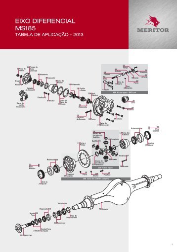 Eixo Diferencial MS185 - 2013 - Meritor