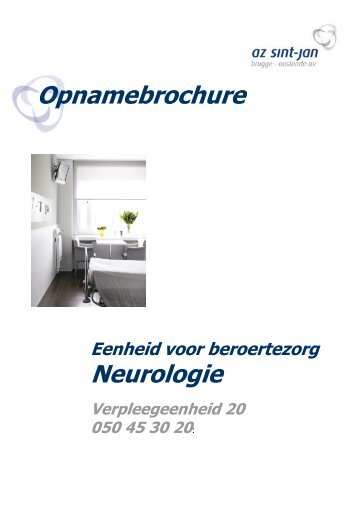 Opnamebrochure Neurologie - AZ Sint-Jan Brugge