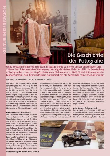 Die Geschichte der Fotografie - Birseck Magazin