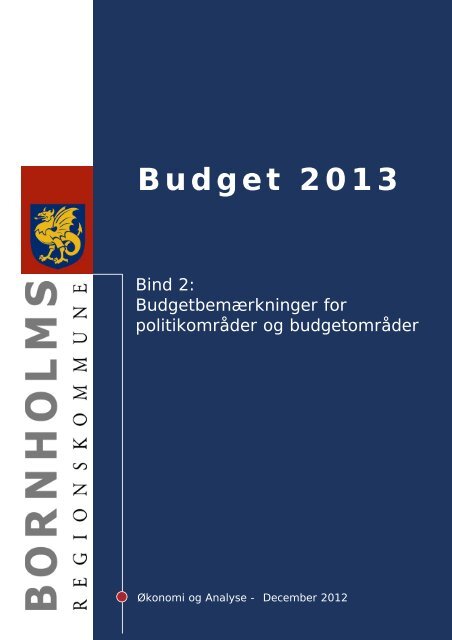 Budget 2013 - Bornholms Regionskommune