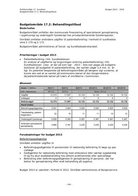 Budget 2013 - Bornholms Regionskommune