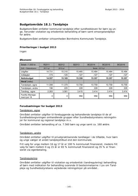 Budget 2013 - Bornholms Regionskommune