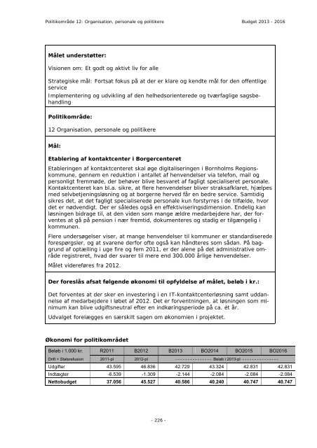 Budget 2013 - Bornholms Regionskommune