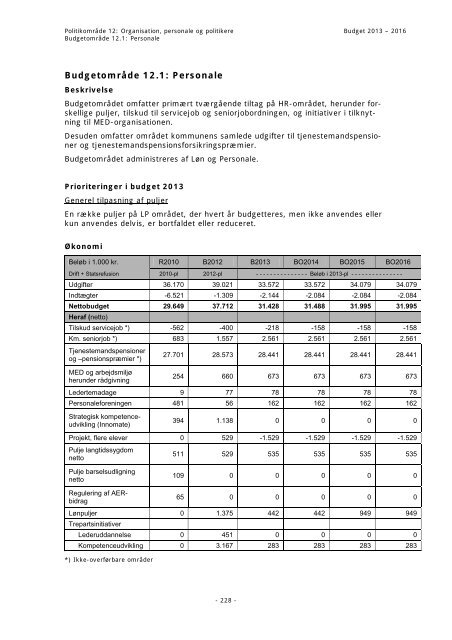 Budget 2013 - Bornholms Regionskommune