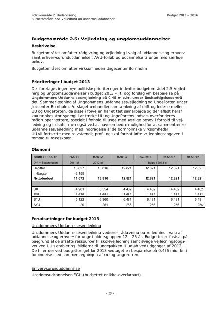 Budget 2013 - Bornholms Regionskommune