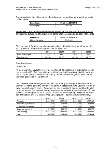 Budget 2013 - Bornholms Regionskommune