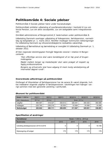 Budget 2013 - Bornholms Regionskommune