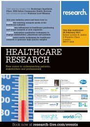 HEALTHCARE RESEARCH - Research-live.com